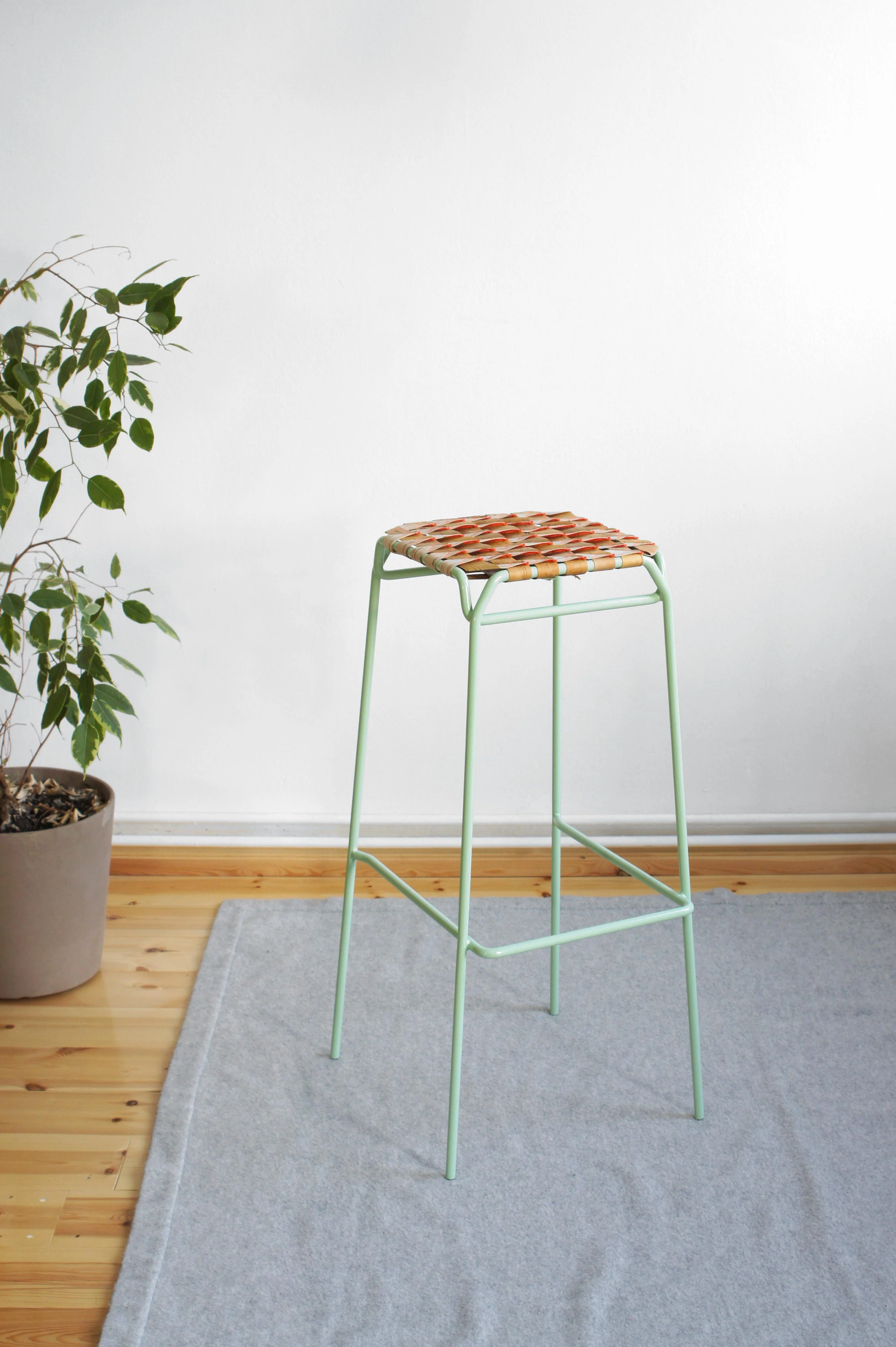 Taburet Birch Bark Bar Stool - Image 6