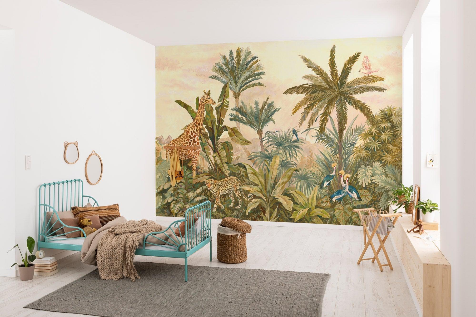 Tropical Vintage Garden Mural Wallpaper