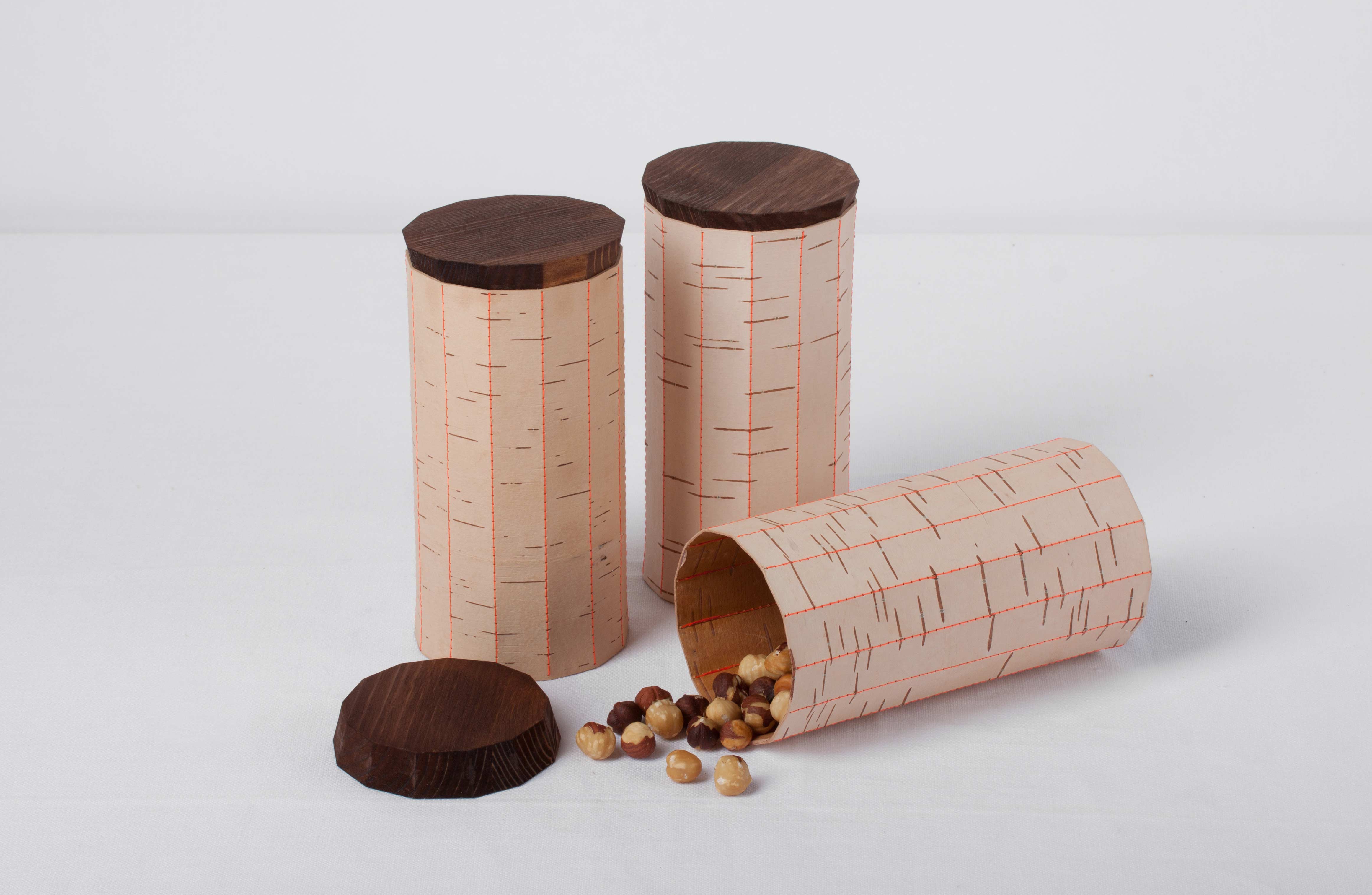 Tuesa Stitched Birch Bark Containers - Image 4