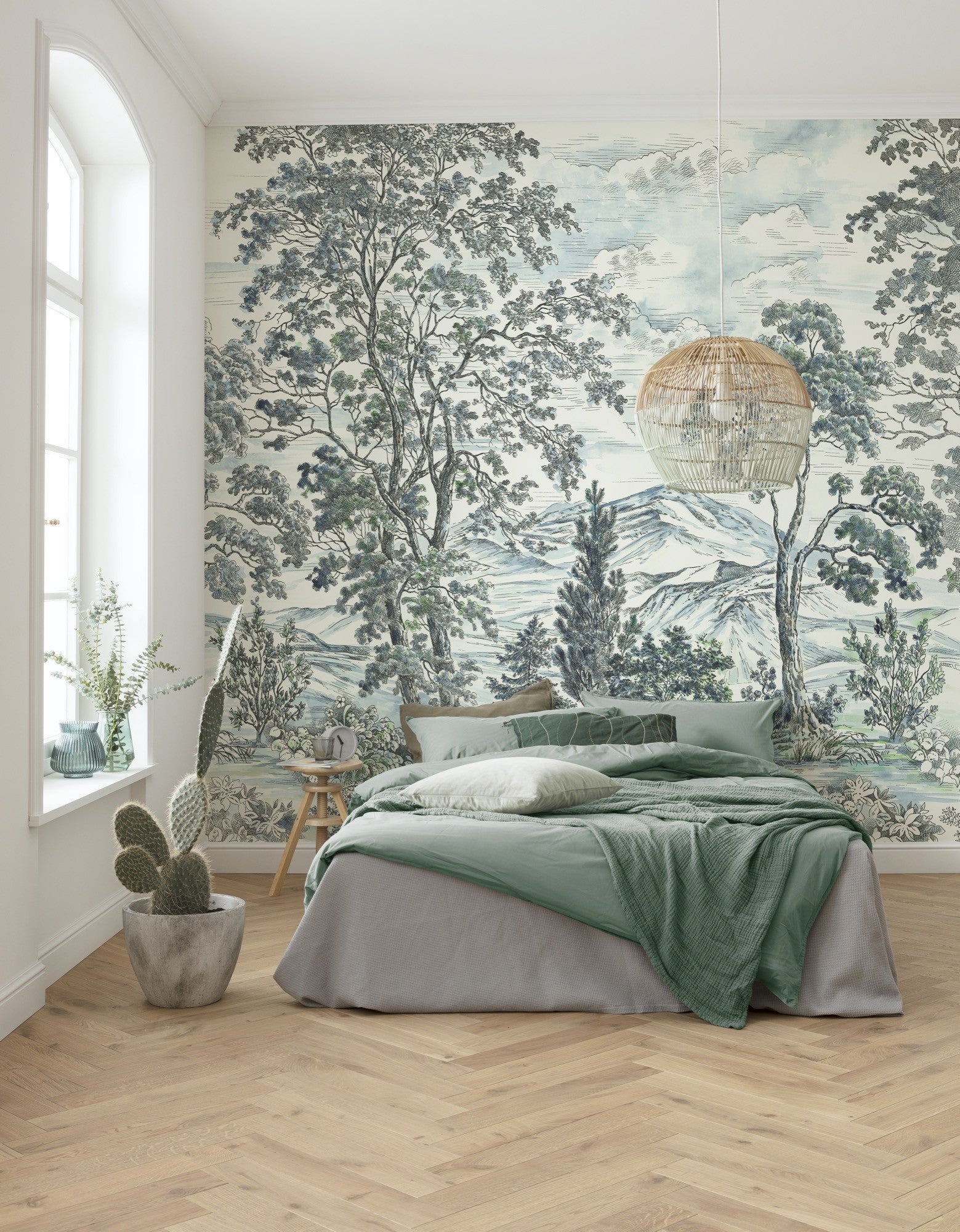 Highland Trees Mural Wallpaper