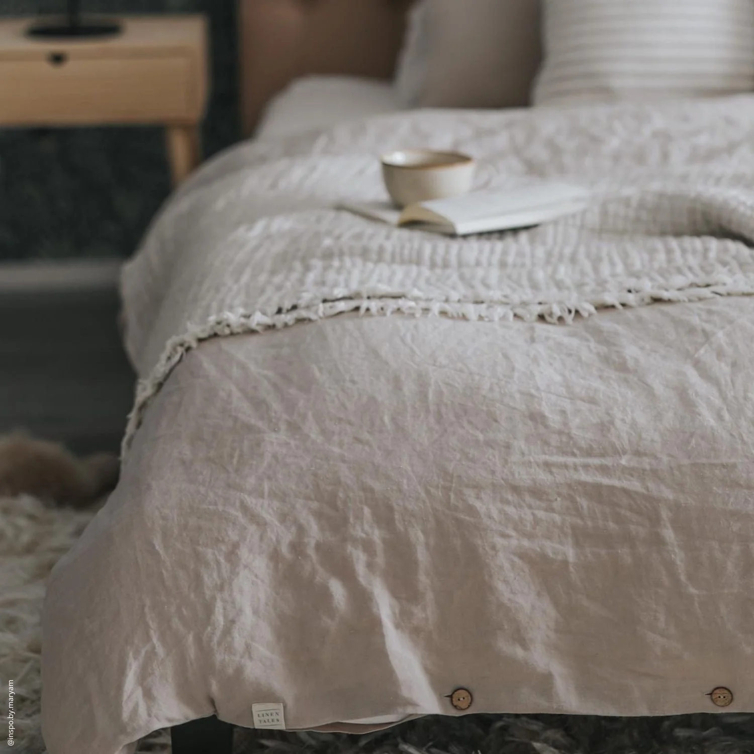 Warm Sand Hemp Duvet Cover - Image 5