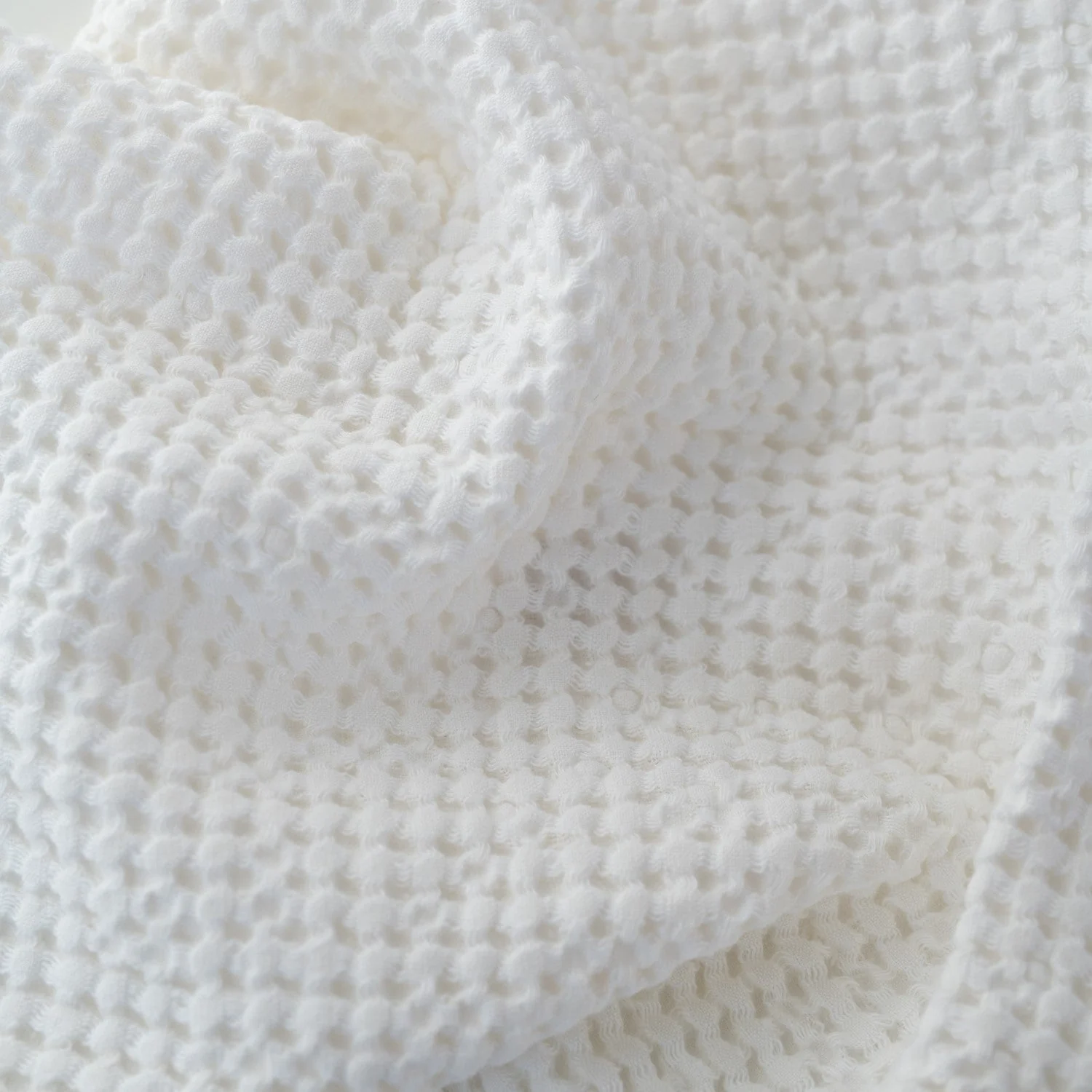 White Linen & Cotton Waffle Towel - Image 8