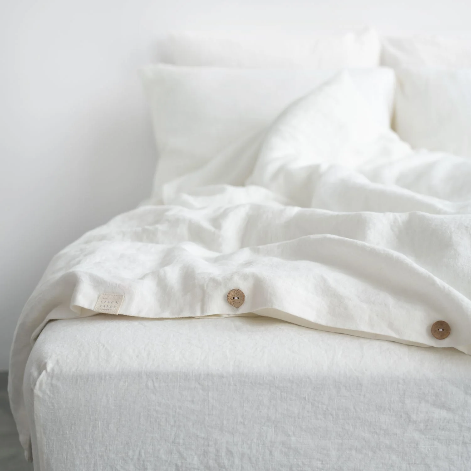 White Linen Duvet Cover Set - Image 3