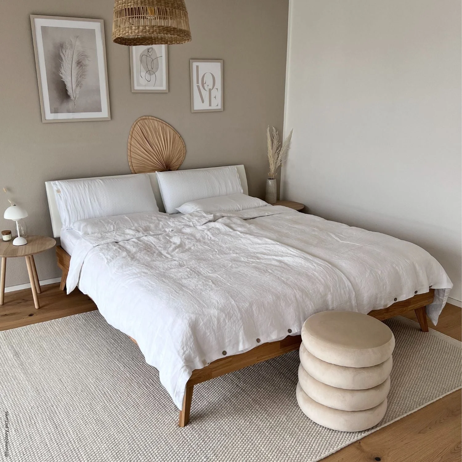 White Linen Duvet Cover Set - Image 7