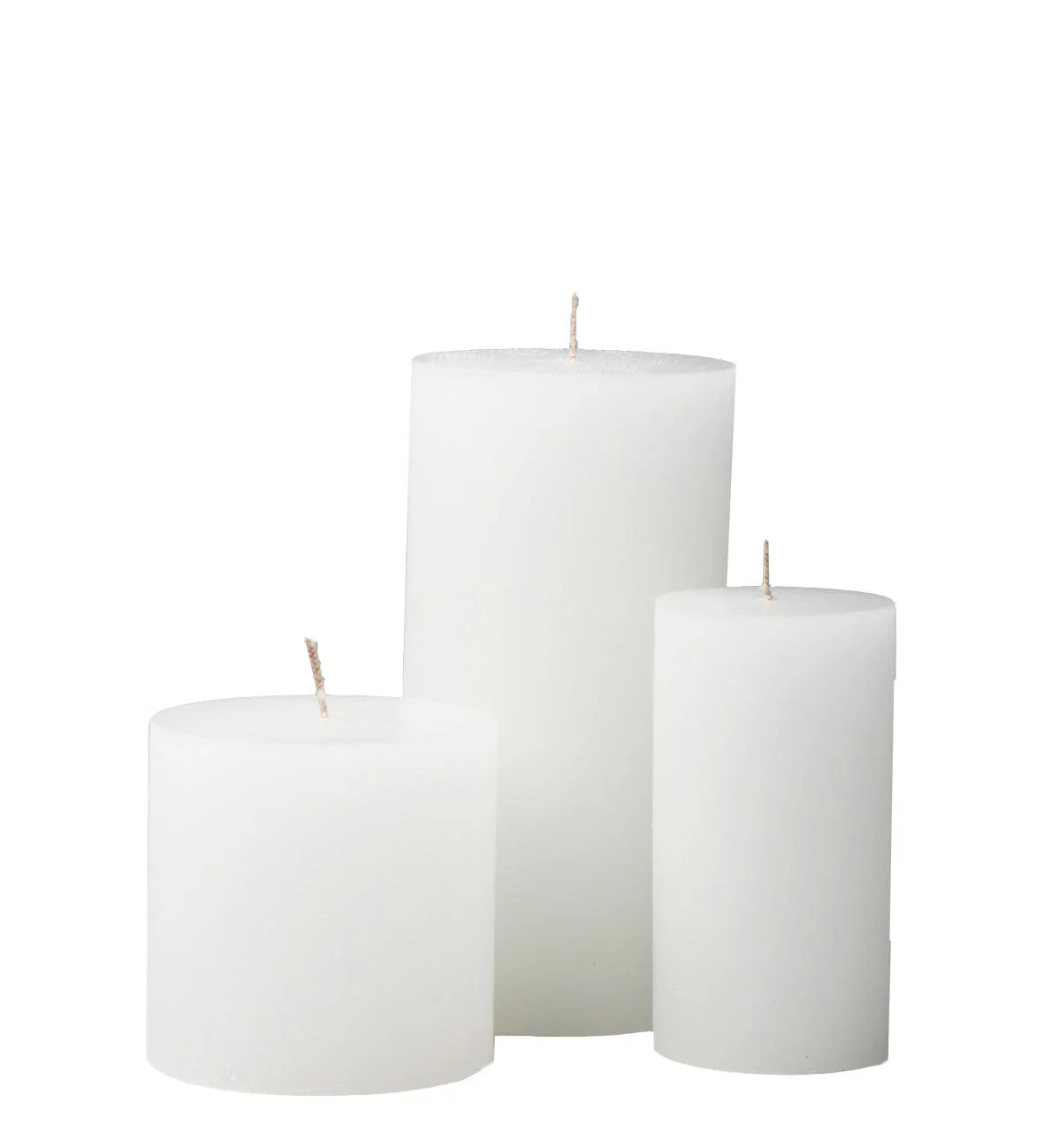 White Pure Pillar Candles Tall (Set of 4) - Image 2