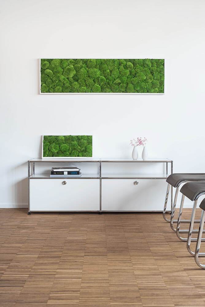 Wide Green Moss Wall Art (57x27cm) - Image 4