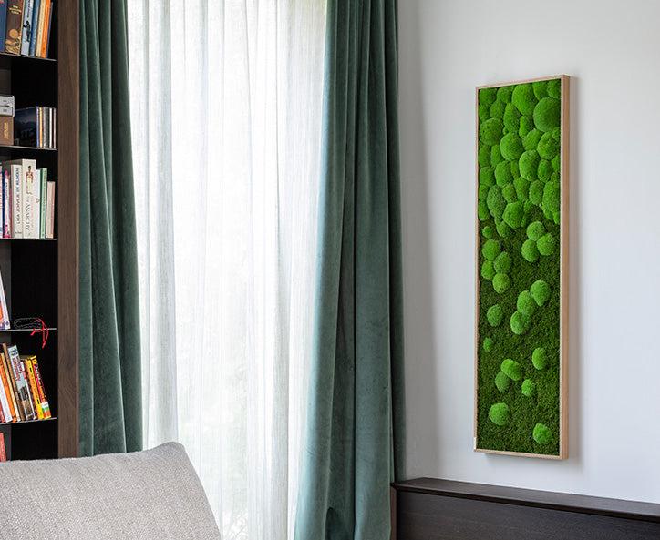Wide Merging Moss Wall Art (140x40cm) - Image 10