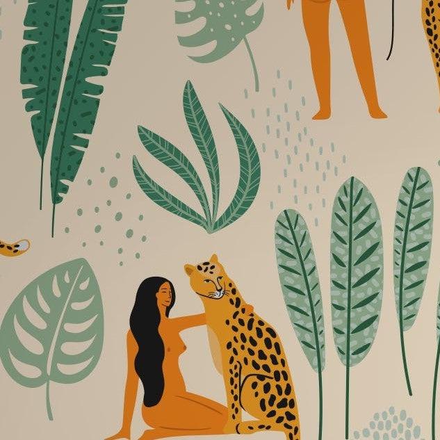 Woman in the Wild Mural Wallpaper - Image 4
