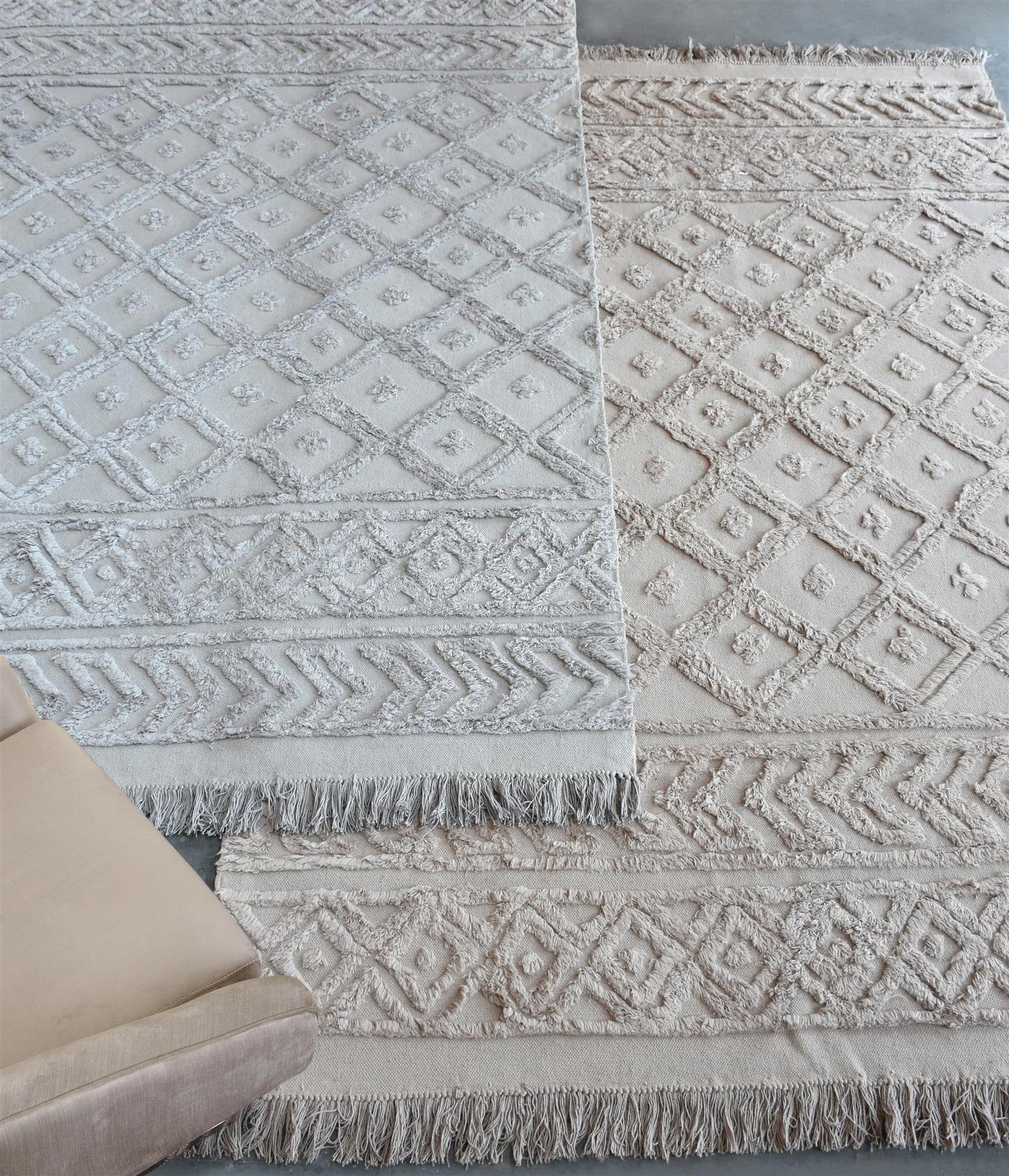 Sharon Light Grey Organic Cotton Rug - Image 3